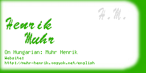henrik muhr business card